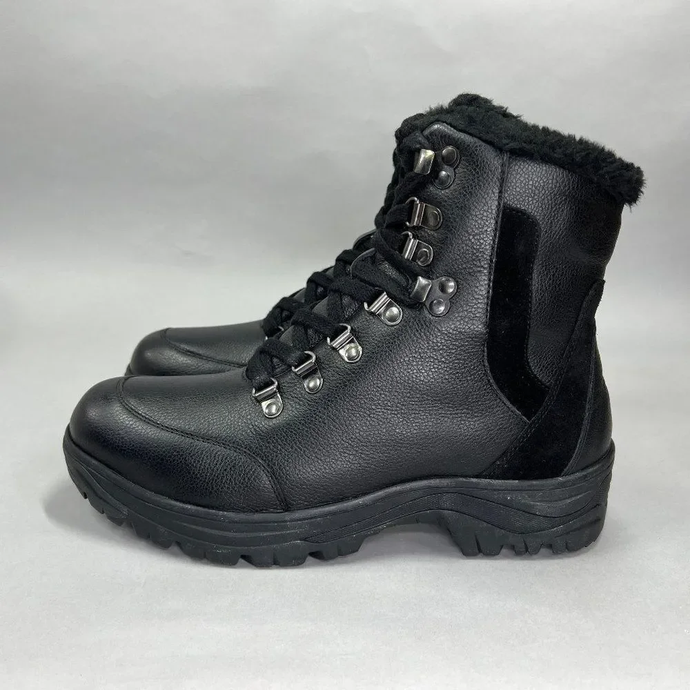 Tundra Lucania Boots Women's‎ Size 10 Black Leather Waterproof Lace Up Combat